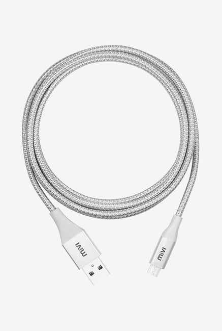 Mivi 1.8 Meters Micro USB Cable Silver