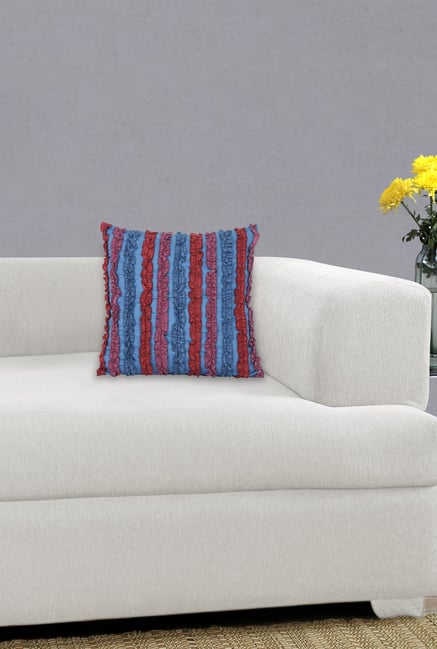 Maspar Flamboyance Blue Cotton Cushion Cover-picture-34