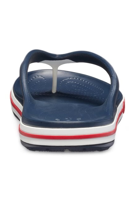 crocs bayaband navy flip flops