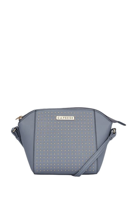 caprese blue solid sling bag