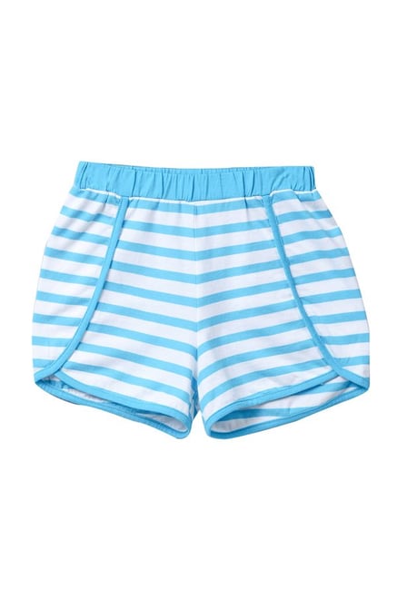 Beebay Kids Blue & White Striped Shorts