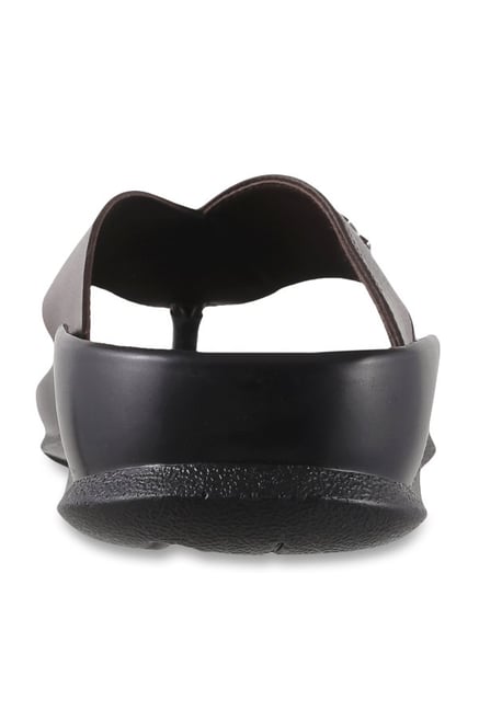 mochi dark brown thong sandals