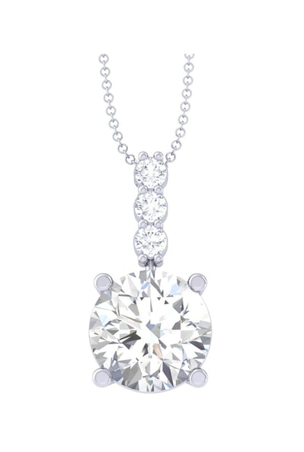 Aura princess-cut diamond pendant