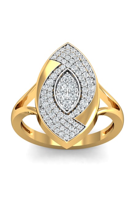 Buy P.N.Gadgil Jewellers 18k Gold & 0.585 ct Diamond Ring Online At ...