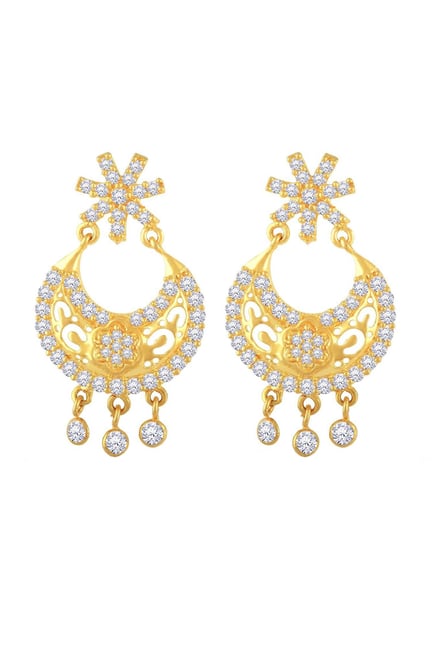 Varso Kempu Gold Alloy Pearl Dangler Earrings - 211198