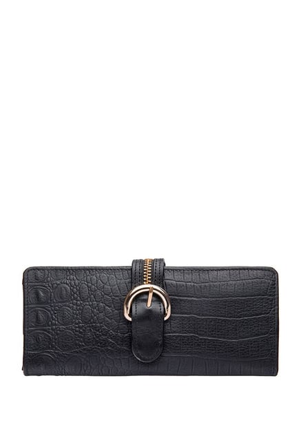 Buy Hidesign Harajuku W1 Black Textured Leather Bi-Fold Wallet For
