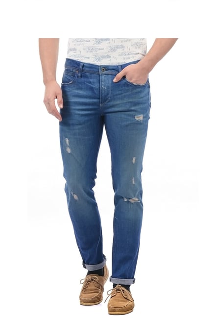 Pepe Jeans Blue Slim Fit Mid Rise Jeans