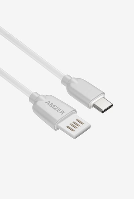 Amzer Reversible USB Type A to USB Type C Fast Data Sync Charging Cable White