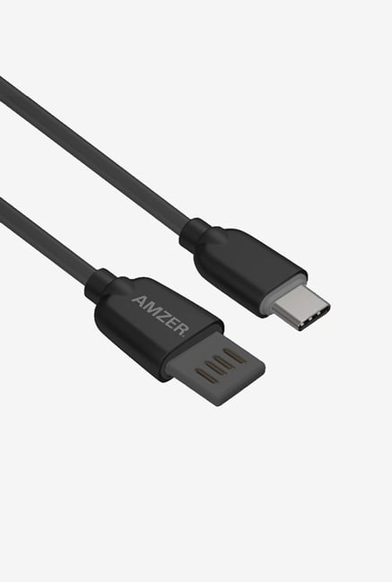 Amzer Reversible USB Type A to USB Type C Fast Data Sync Charging Cable Black