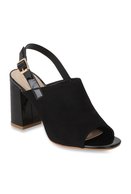Red Tape Black Back Strap Sandals 