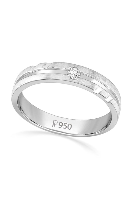 Buy Platinum Diamond Ring for Women JL PT LR 115 Online in India - Etsy