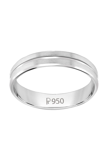 Round Brilliant Cut Unity Ring Finished in Pure Platinum - CRISLU