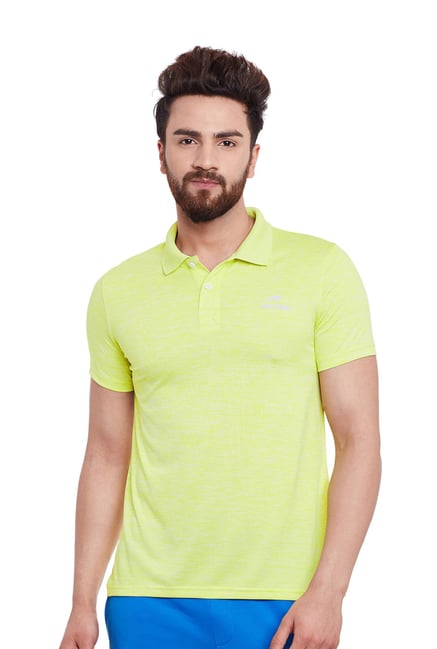 Buy Alcis Light Green Regular Fit Polo T Shirt For Men Online