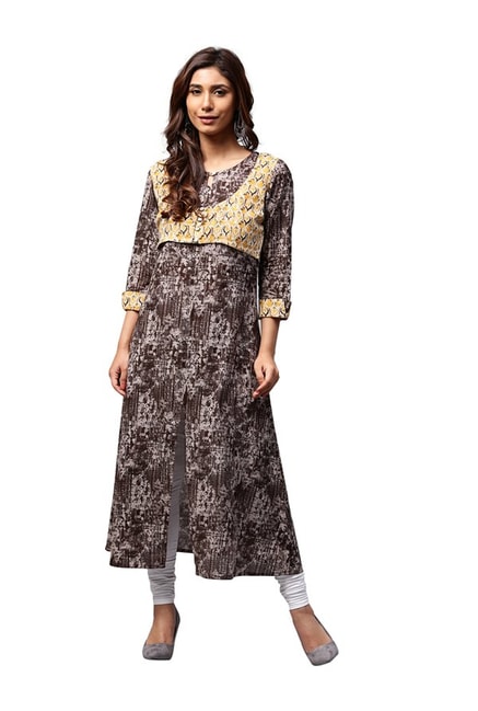 Buy Mustard Kurta Suit Sets for Women by Jaipur Kurti Online | Ajio.com