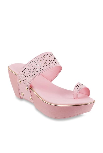 baby pink wedges