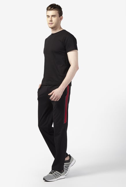 Buy Zudio Black Regular Fit Pure Cotton Trackpants for Men Online ...
