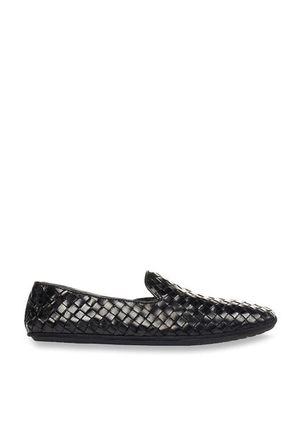 Bottega Veneta Intrecciato Leather Loafers - Black - Loafers