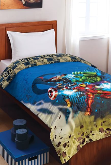 Buy Spaces Marvel Cotton Graphic Printed Single Kids Bed