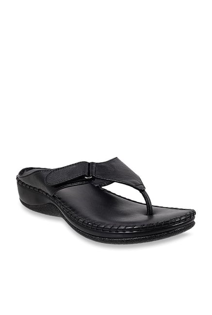 mochi black thong sandals