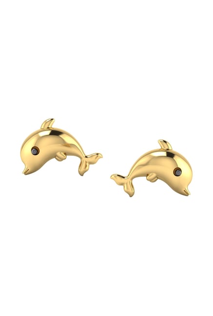 Caratlane Chris Dolphin 18k Gold Earrings Online At Best Price Caratlane Chris Dolphin 18k Gold Earrings