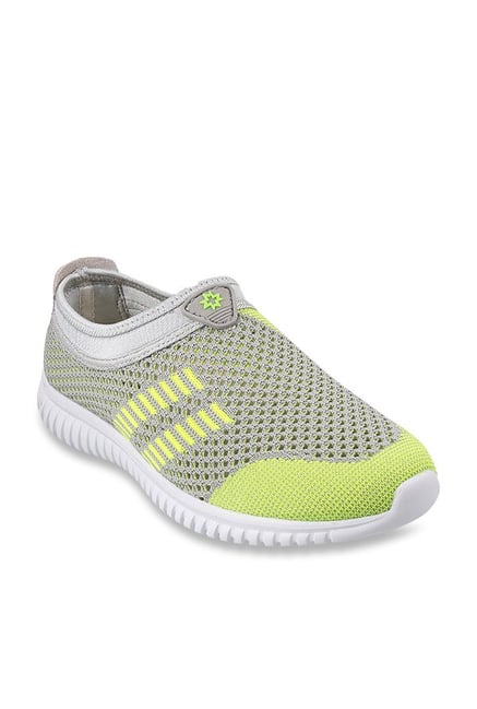 light grey and green sneaker