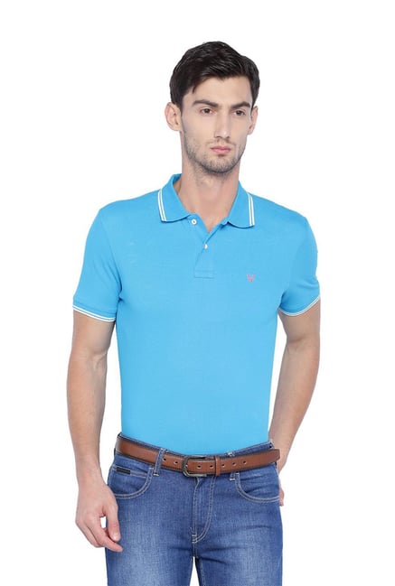 Allen Solly Blue Half Sleeves T-shirt