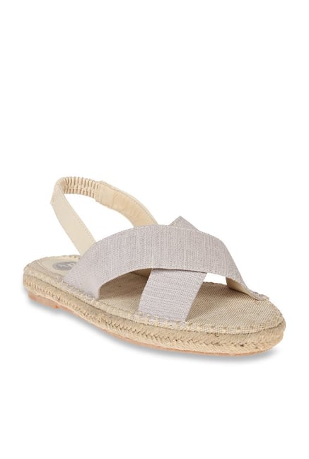 Red Pout Beige Espadrille Sandals