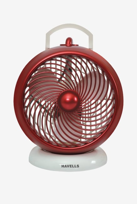 Havells I-Cool 175 mm 3 Blades Table Fan (White/Maroon)