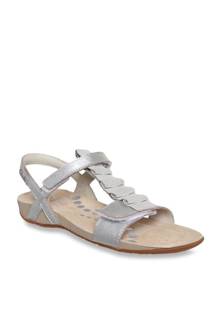 clarks sandals kids silver