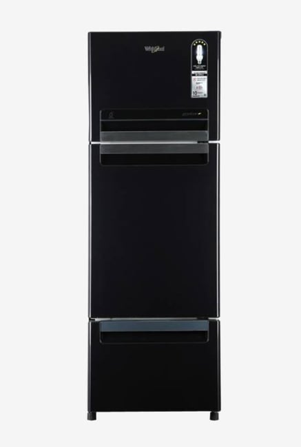 Whirlpool Fp 263d Protton Roy 240l 5 Star Frost Free Triple Door Refrigerator Caviar Black