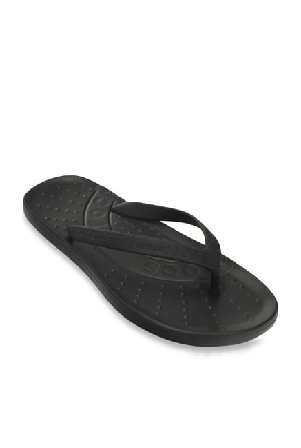 crocs chawaii black flip flops