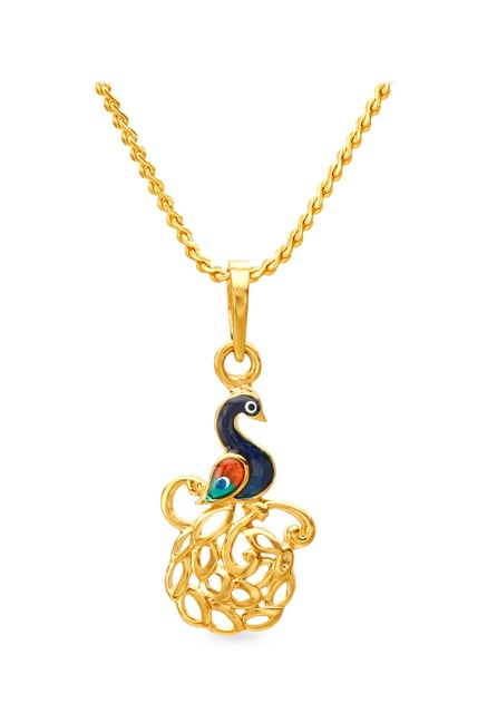 Tanishq Peacock 22k Gold Pendant