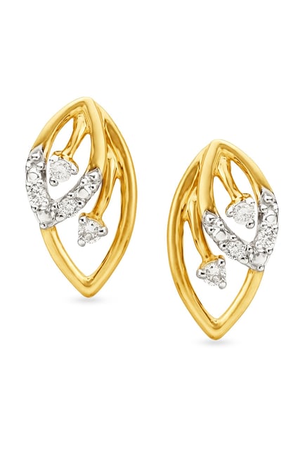 Buy Jennifer Diamond Earrings 18 KT yellow gold (2.5 gm). | Online By  Giriraj Jewellers