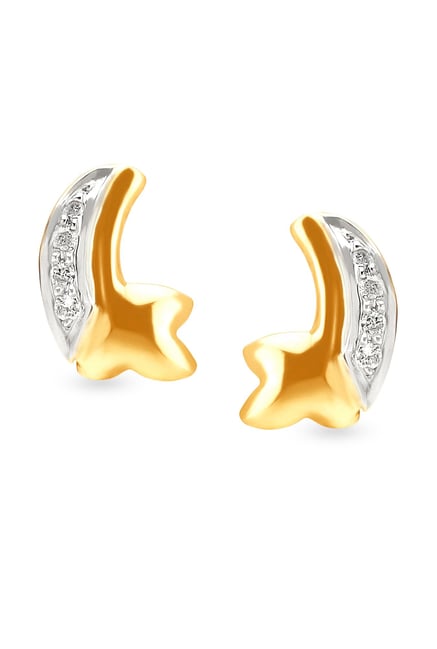 Tanishq 18k Gold Diamond Earrings