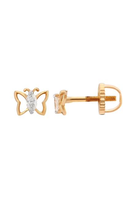 Diamond Butterfly Earrings 1/8 ct tw 10K Rose Gold | Kay