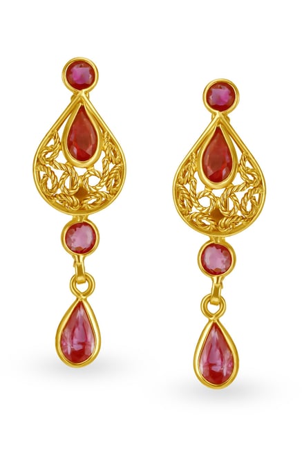 Tanishq 22kt Gold Earrings Online At Best Price Tata Cliq Tanishq 22kt Gold Earrings