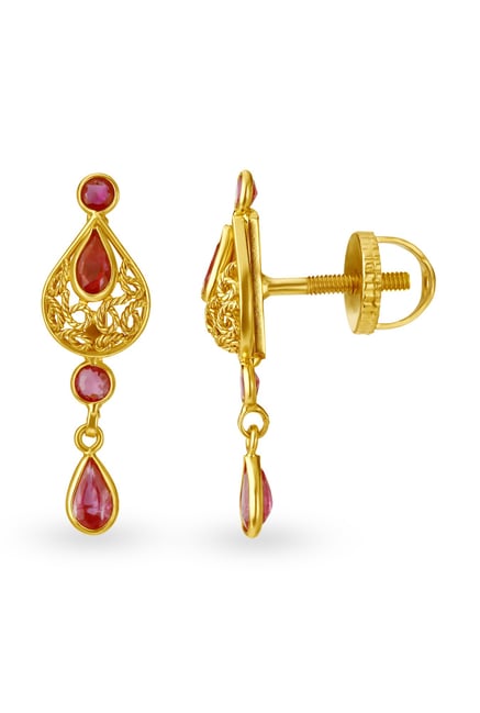 Buy Gold-Toned Earrings for Women by Shining Diva Online | Ajio.com