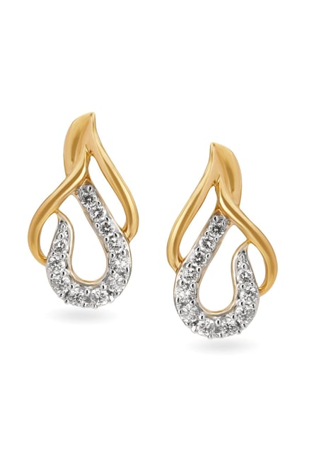 Buy Tanishq Pailey 18k Gold & Diamond Earrings Online At Best Price ...