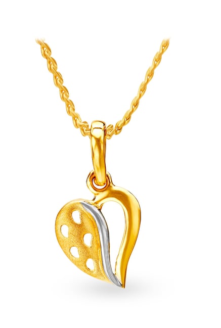 Tanishq Heart 22k Gold Pendant
