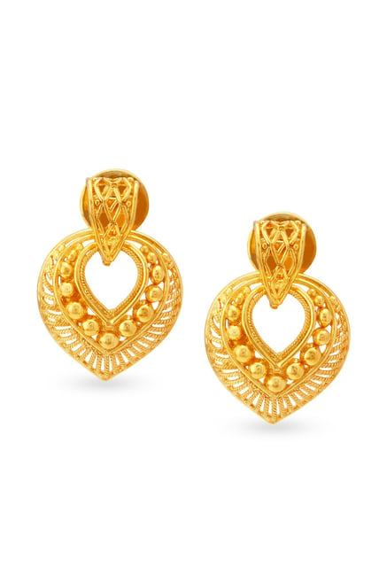 Buy Tanishq Tear 22k Gold Earrings 
