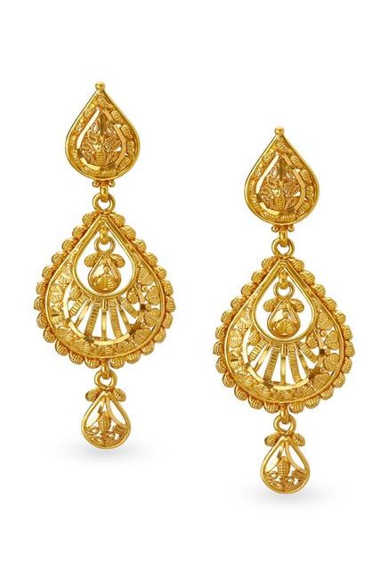 Dangle gold and silver earrings with crystals from the Rundo collection  RK46-1 - ORSKA jewelry