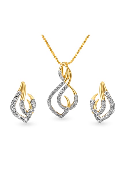 Buy Tanishq 18kt Gold \u0026 Diamond Pendant 
