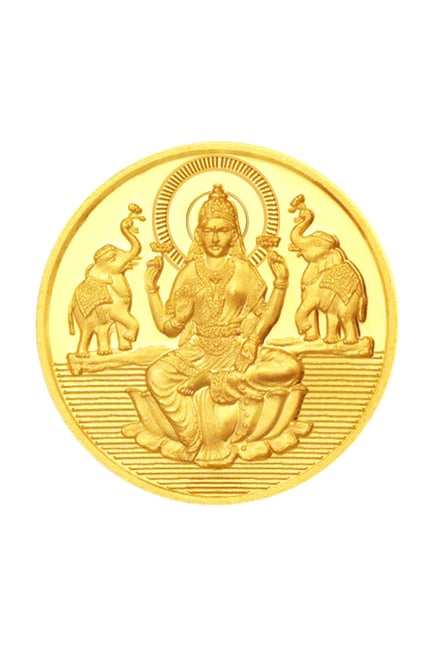 Sri Jagdamba Pearls Goddess Laxmi 22k (916) 0.5gm Gold Coin