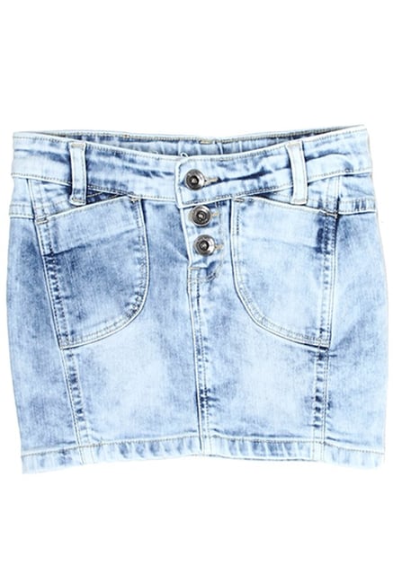 Buy Pepe Jeans Blue Washed Skirt for Girls Clothing Online Tata CLiQ