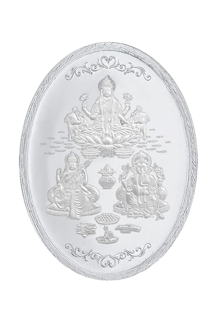 Sri Jagdamba Pearls Gsl Oval 999 Silver 10gm Silver Coin