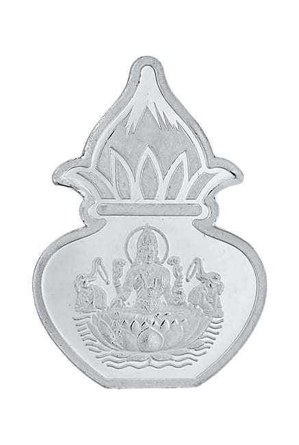 Sri Jagdamba Pearls Laxmi Kalash 999 Silver 10gm Silver Coin