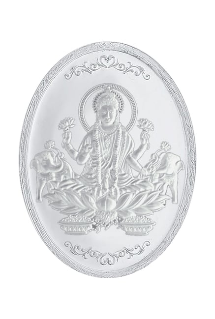 Sri Jagdamba Pearls Laxmi Oval 999 Silver 100gm Silver Coin