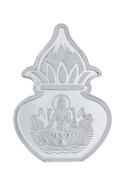 Sri Jagdamba Pearls Laxmi Kalash 999 Silver 5gm Silver Coin