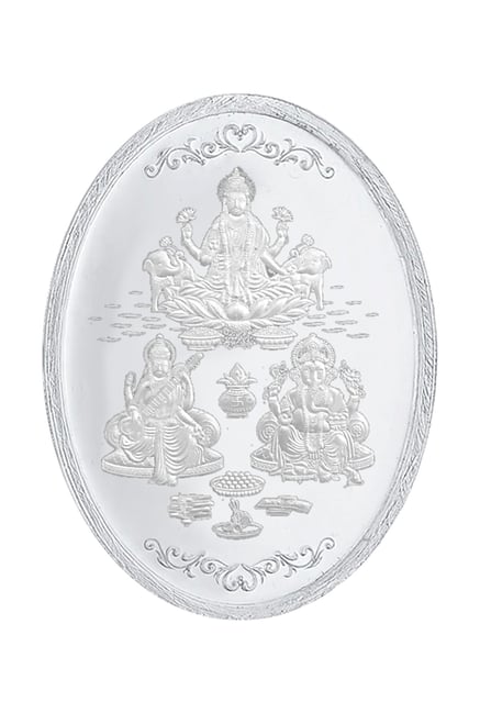 Sri Jagdamba Pearls Gsl Oval 999 Silver 5gm Silver Coin