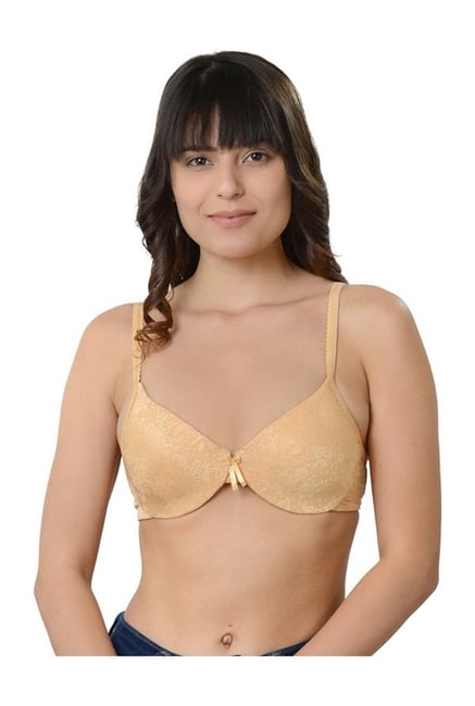 Da Intimo Beige Under-Wired Padded Full Coverage Bra-picture-15